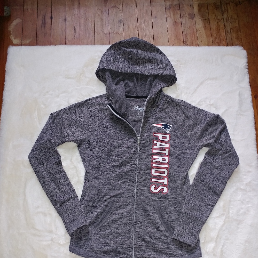 New England Patriots NFL Zip-up Grey Hoodie